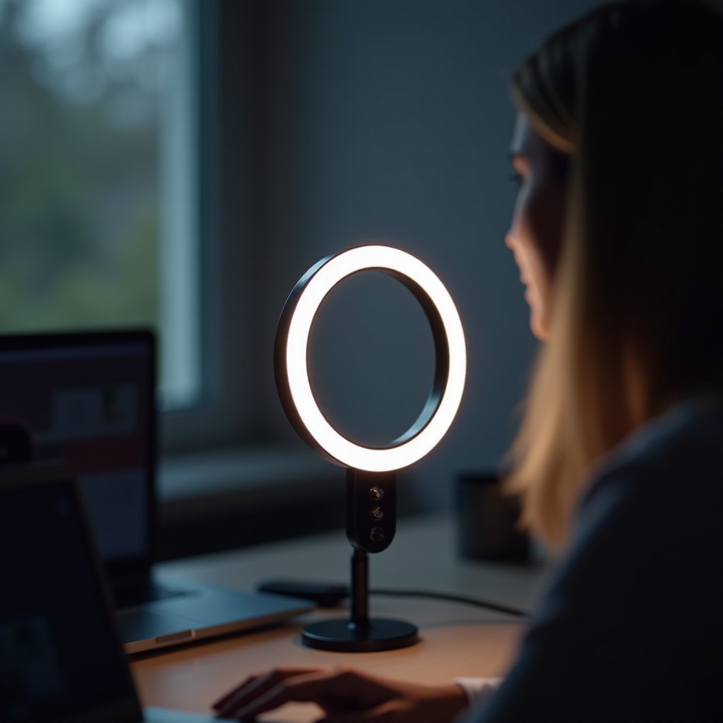por que minha ring light continua ligando sem movimento