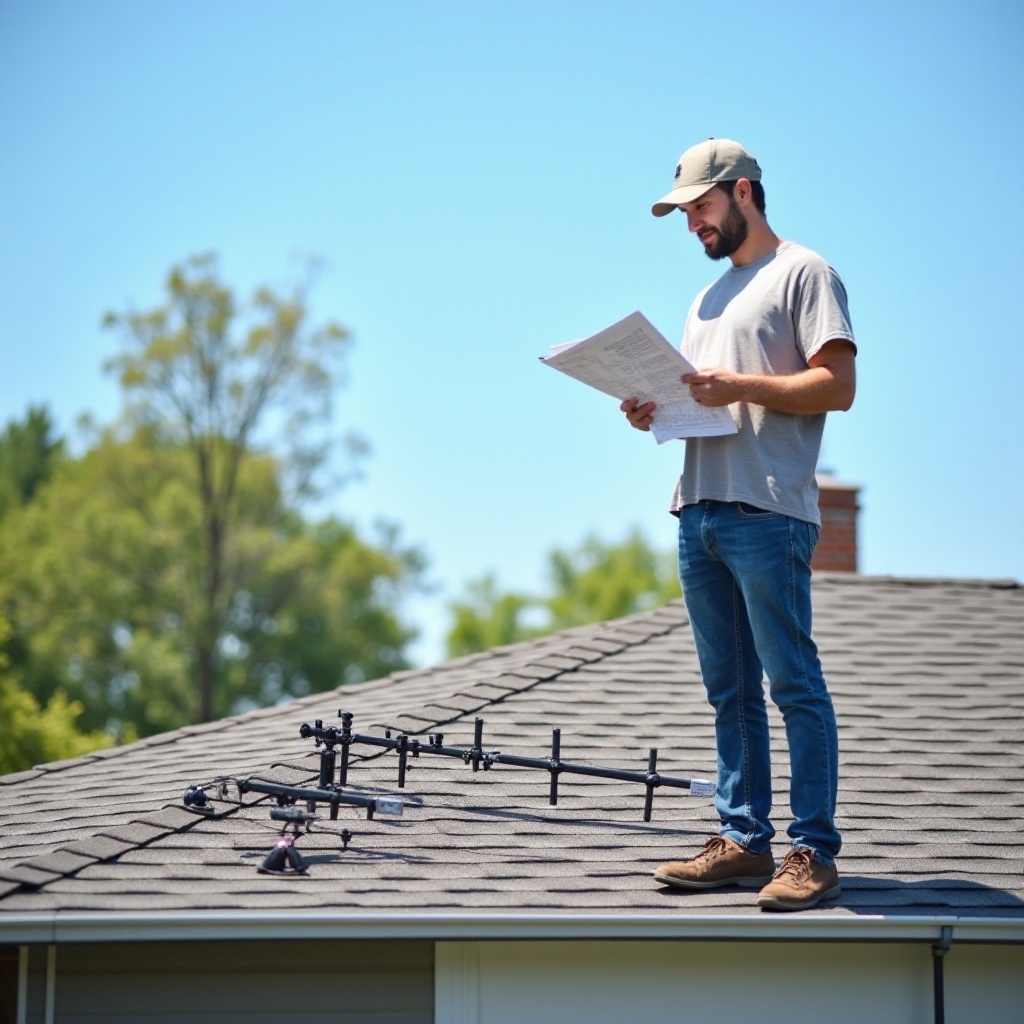 cómo montar la antena de TV en el techo