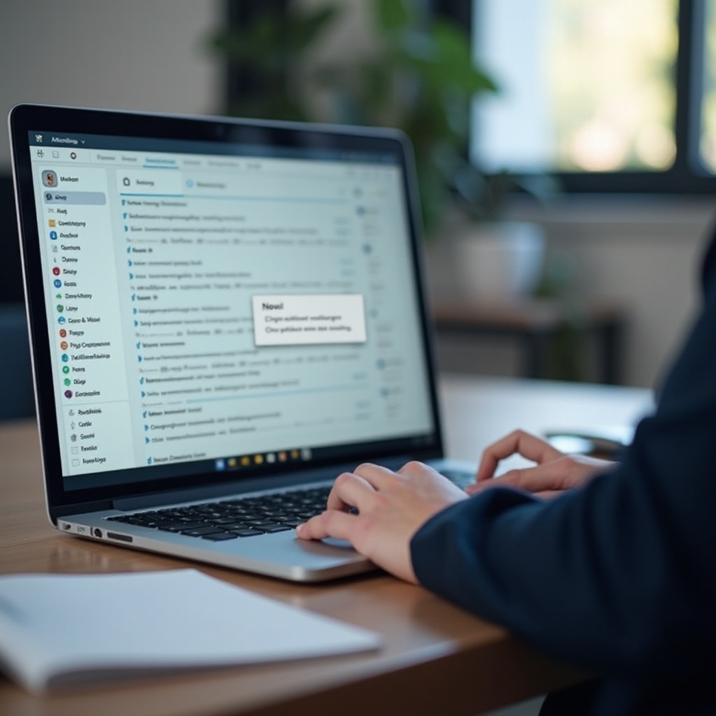 notificação de sincronização de e-mails