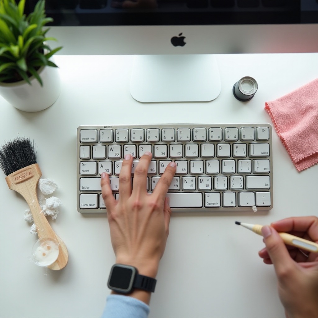 come pulire una tastiera del computer appiccicosa