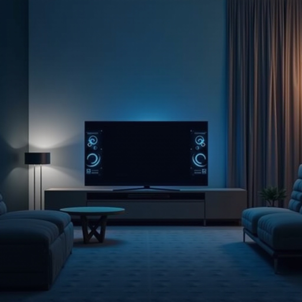 smart TV com alto-falantes frontais