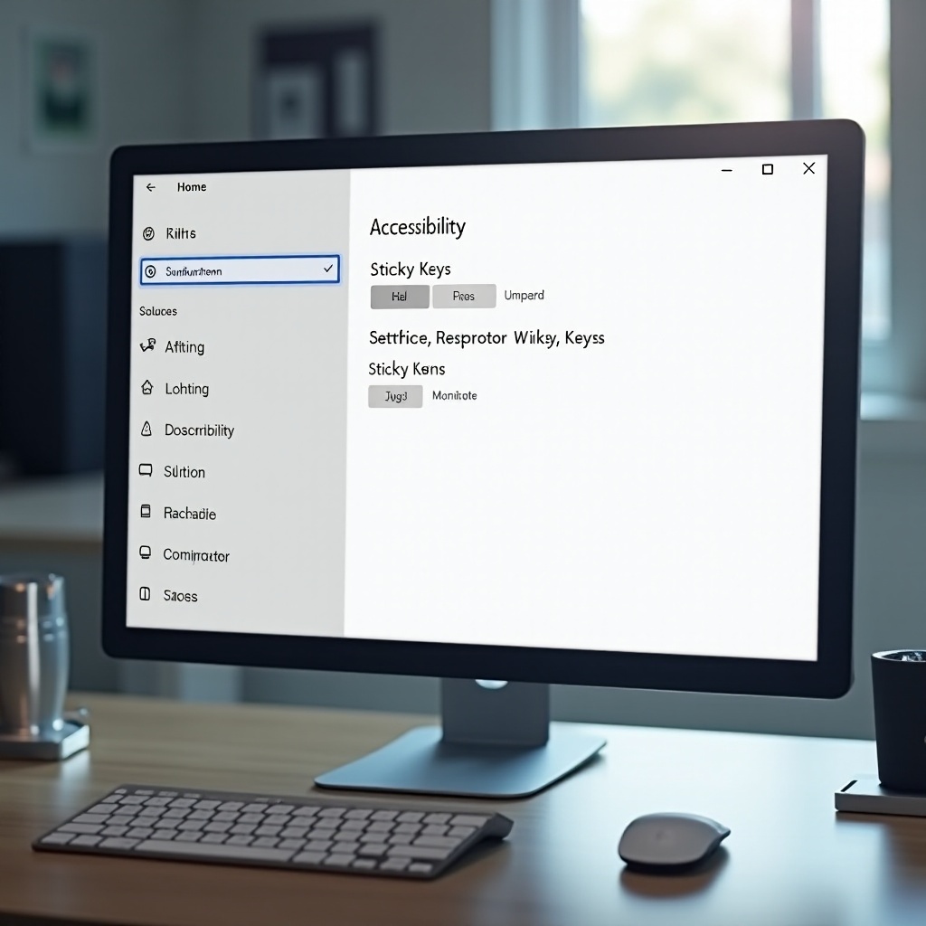 como desativar as teclas de aderência no Windows 10