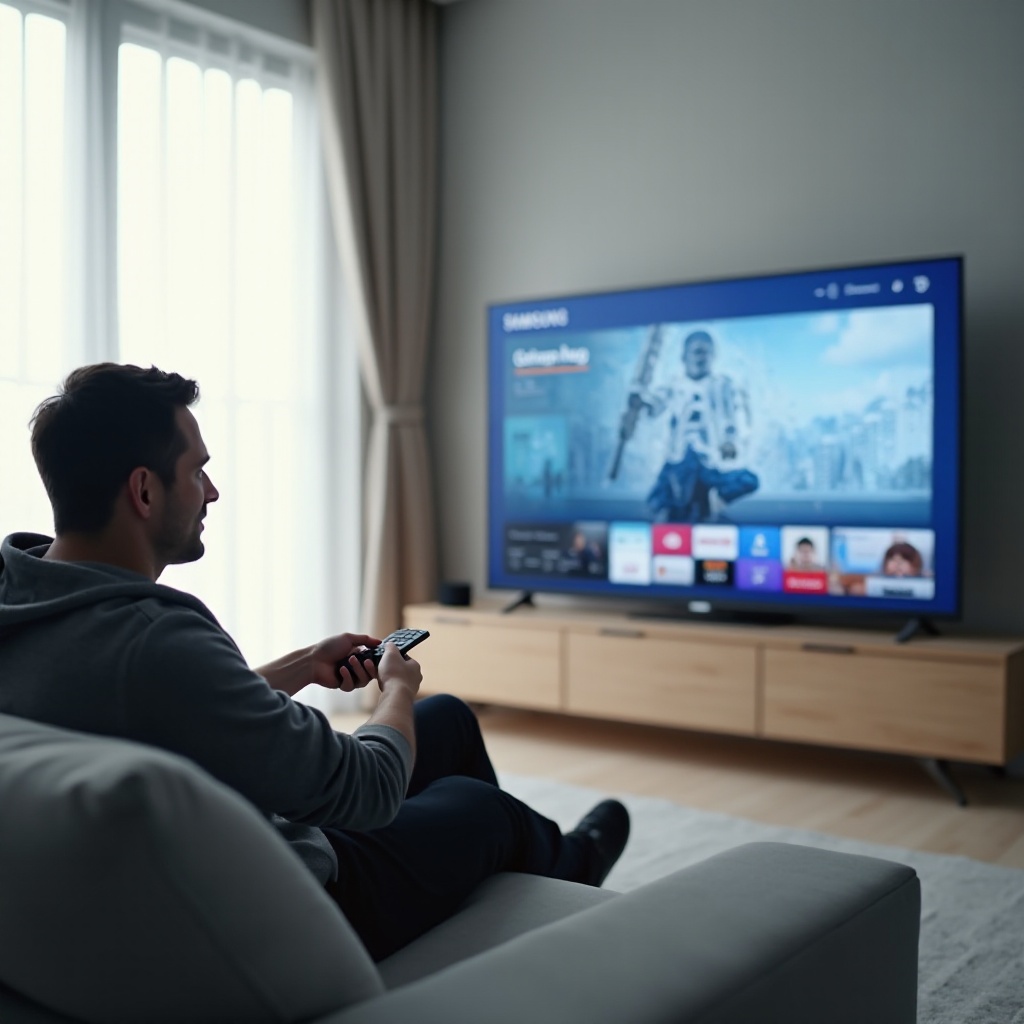 Samsung TV donuyor