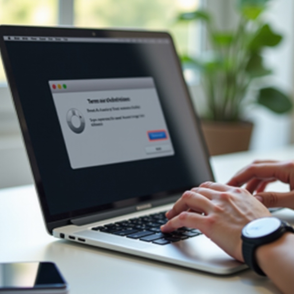 não consigo passar dos termos e condições no Mac
